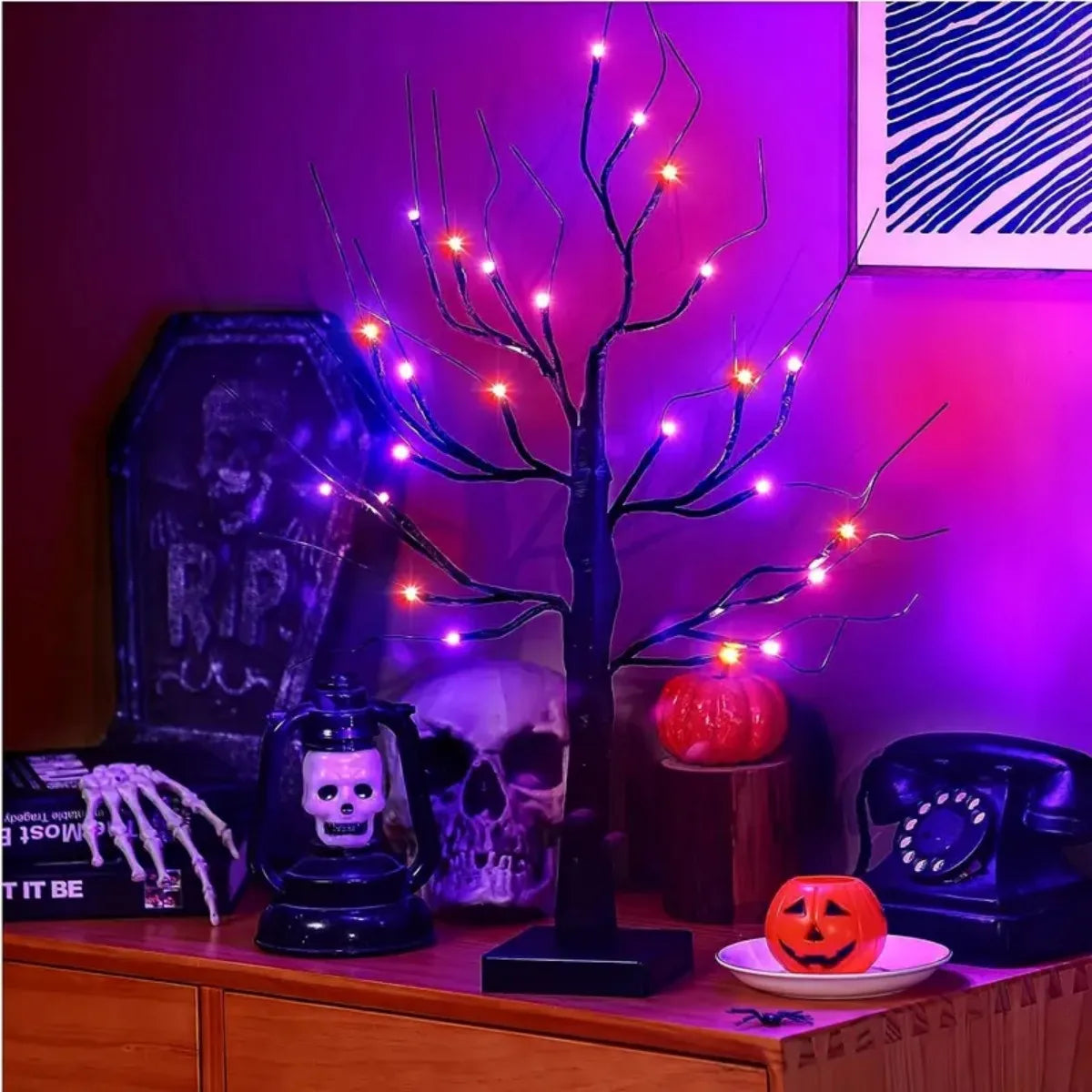 Spooky Glow Birch Tree